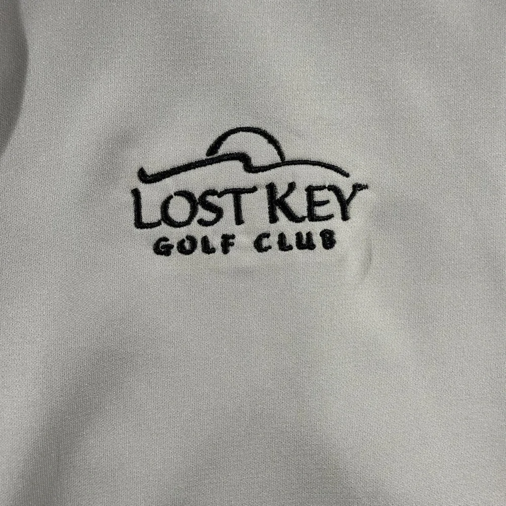FootJoy Jacket Mens Large Beige Lost Key Golf Club Full Zip Pockets Windbreaker